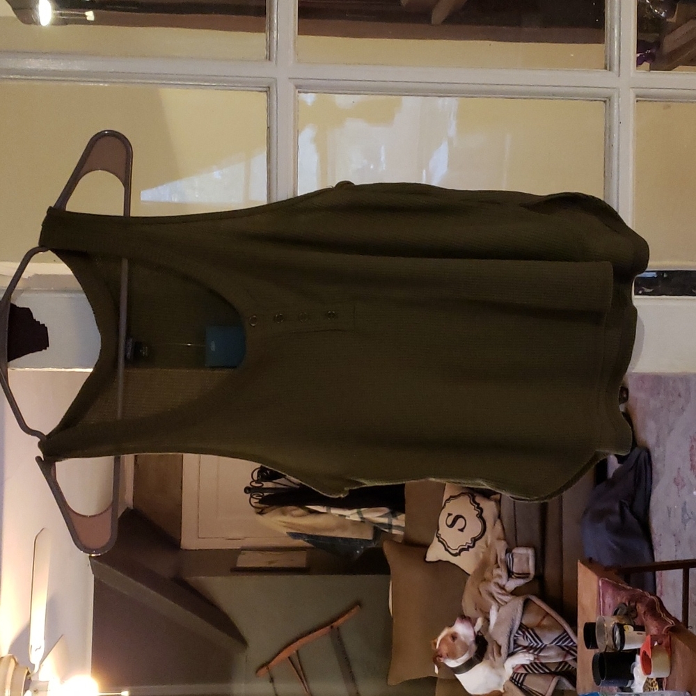 Olive green tank top